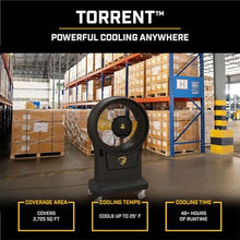 Big Ass Fans - Torrent Portable Misting Fan, 30-inch Fan Dia. with Atomizing Mister, 35 Gallon Tank with Hose Connection, 6800 CFM for up to 2725 sq. ft., 10ft Cord