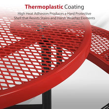 Leisure Craft 46" ADA Round Metal Picnic Table, Made in USA