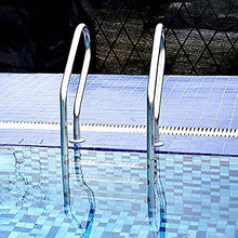 AWJ Swimming Pool Handrail, 316 Stainless Steel Pool Ladder with Non-Slip Pedals, for Pools, Ramp Entrances, Spas, Water Parks/Silver / 1.5MM (Silver 1.5MM)