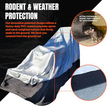 CoverSeal Heavy Duty Outdoor Tractor Cover with Patented Weighted Ground Conforming Apron Seal – Wind Resistant & Water Protection for Automobiles - Mid Size 189 L x 75 W x 86 H inch