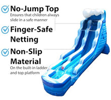TentandTable 18FT Commercial Inflatable Water Slide & Blower, Blue Wave