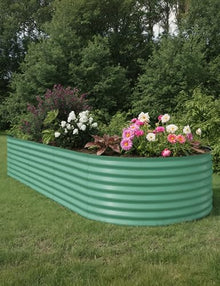 Hipicute 2Pcs 10x4x1.5ft Galvanized Raised Garden Bed Green