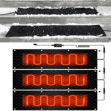 XYWGBMS Snow and Ice Melting Mats, Snow Melting Walkway Mat, 2 in/h Speed Snow and Ice Heated Pad for Winter Outdoor Stairs, Steps, Doorways, Walkways, Driveway,3 Pcs-30x150cm/12x60in