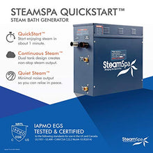 STEAMSPA 4.5kW Steam Sauna Generator Sentry Series 240V Steam Generator with Touch Screen, Steamhead, Built-in Steam Shower Auto Drain, ACU Quickstart Steam Bath Generator (Brushed Nickel)