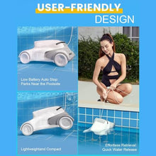 GHRERTX Automatic Pool Vacuum Cleaner,Cordless Remote Control Pool Robot Underwater Vacuum Cleaners,Swimming Pool Suction Machine,Lasts 4H and 150㎡,15° Climbing Slope,for Pools
