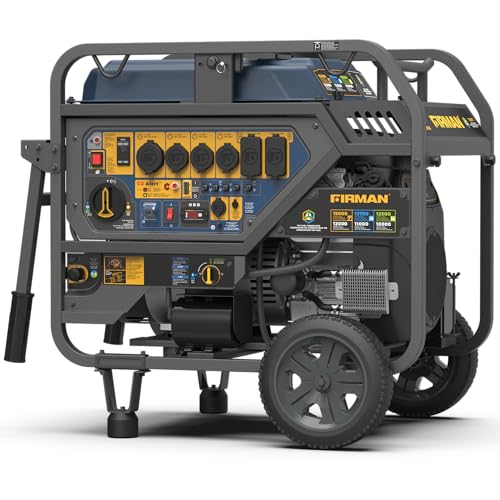 FIRMAN T12071 Tri Fuel Portable Generator, 120/240 VAC Electric Start