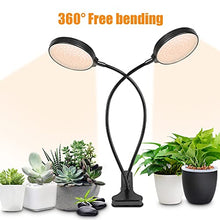 1-4 Heads LED Grow Light, Full Spectrum Clip Plant Growing Lamp, 5-Segment Dimming Mode, 3 Fill Light Conversion Modes, 4/8/12H Timer, Idea for Small Plant Light (Size : 2pcs) ()