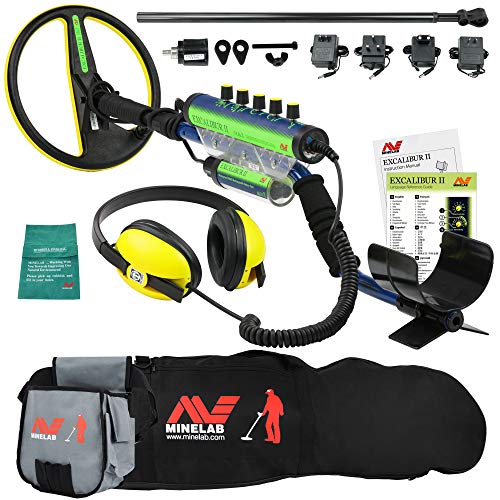 Minelab Excalibur II 1000 Waterproof Detector Bundle w/Padded Carry Bag & Finds Pouch