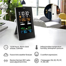 YWMLFZ Weather Station Indoor Outdoor Weather Forecaster with Digital Thermometer Hygrometer with Alarm Clock