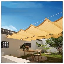 FENGZEQUAN Retractable Wave Awning Cover, Slip Rope Retractable Shade Sail, Breathable Wave Awning，Replacement Pergola for Outdoor Gardens, Patios, Decks and Gazebos(W2.8*L7m/W9.19*L22.96ft)
