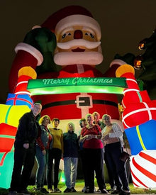 OZIS Giant 26Ft Inflatable Santa Claus with Bag Red