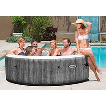 Intex PureSpa Plus 6 Person Inflatable Outdoor Hot Tub Spa Greywood
