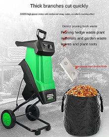 TYBJLXF Electric Wood Chipper Shredder Mulcher for Efficient Branch and Leaf Shredding,Ideal for Garden Maintenance with Collection Bag