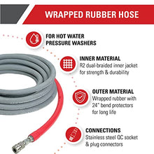 Simpson 200ft, 3/8" 8000 PSI Wrapped Rubber Hot Water Pressure Washer Hose