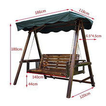 ELUKHT Creative Hotel Patio Porch Swing Glider with Stand Outdoor Swing Chairs for Adults, Wooden Garden Swing Outdoor Swing Chair Bench Perfect Set for Patio, Garden