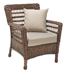 WUnlimited Modern Concept Faux Sea Grass Resin Rattan Relaxing Set Dark Brown