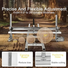 ddingsmafosee Portable Chainsaw Mill Guide,Chainsaw Milling Machine with Scale and Locating Holes,Chainsaw Accessories,Log Cutting Attachment Tool,Aluminum Milling Rail,Achieve Mirror-Level Cutting