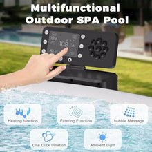 LADECNERHT Inflatable Hot Tub, Blowup Pool Hottub, with 150 Air Jets, Portable Outdoor Water SPA, Heater Pump, Filter Cartridges, Insulated Cover, Ground Cloth, 71" Round, 3-4 Person