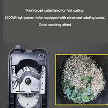 40mm Tree Branch Shredder, 4500rpm Portable Electric Garden Wood Chipper, 2400W 110V/220V Multifunctional Leaf Shredder with 50L Collection Bag&30m Power Cord, for Shredding Hedge Scrap, Bush Waste