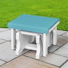 American Furniture Classics Gliding Ottoman in Aruba Blue/White