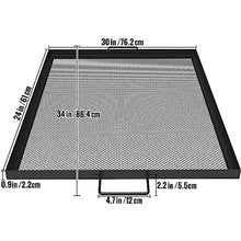 Rectangle Fire Pit Grate X-Marks Grill Grate Black Steel for Outdoor Camping Picnic Durability, Efficience(34x30 inch)