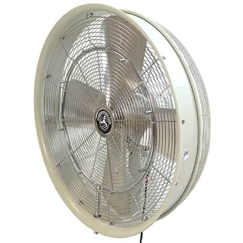MCS Products 24" Oscillating Misting Fan- 8 Nozzle Mist Ring - Almond