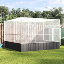 Large Outdoor Bird Aviary, Walk-in Galvanized Steel Flight Cage for Parrots, Finches, and Budgies, Durable Weather-Resistant Garden Bird House Enclosure, 122.4 x 120.9 x 83.5 Inch