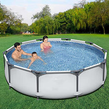 Paddling Pool Family Swimming Pool, Round Pipe Rack Pool with Filter Pump ＆ Filter Element, Backyard Pool Summer Water Games Center, 305 * 76CM Inflatable Swimming Pool