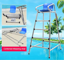 YHdtUO Lifeguard Chairs,304 Stainless Steel Observation Ladder Stool, Heavy-Duty Swimming Pool Lifeguard Chair, 330Kg Capacity Referee Lookout Stool, Durable Outdoor,Silver-High 190cm