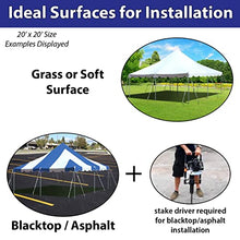 TentandTable 20' x 30' Premium Commercial Pole Tent with Yellow & White Top