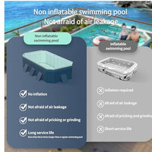 Foldable Non-Inflatable Swimming Pool, Kids' Swimming Pool, Hard Plastic Shell, Rectangular Above Ground Swimming Pool for Adult (2.6m)