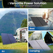 PowerECO 200W Portable Solar Panel Kit with 20A Waterproof PWM Controller, Foldable and Lightweight for RV, Camping, Boats, and Off-Grid Systems