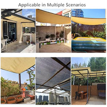 90% Shade Cloth with Grommets, Beige Sun Shade Net for Outdoor Use, UV Resistant Mesh Tarp for Greenhouse, Plants, Pergola, Backyard, Sunblock Shade Cloth for Patio