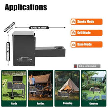 VitalisWorks Pellet Smoker Hopper Assembly Kit, Electric Wood Pellet Smoker Grill Part with Auto Ignition, 250W Grill Hopper with Knob Type Digital Temperature Controller
