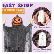 ASDJKL Holiday Decoration 67" Halloween Decorations Outdoor Life Size Animatronics Ghost Pumpkin Decor,Sound-Actived Halloween Party Decoration with Sound Halloween Decorations