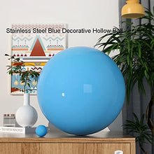 DULAI Mirror Finish Garden Ball,Gazing Balls, Stainless Steel Sky Blue Gazing Ball,Seamless ​Gazing Globe Garden Decorations,Counter,Window Decoration Hollow Ball Ornaments (Color : Sky Blue) (Color