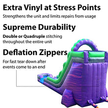 TentandTable 18FT Commercial Inflatable Water Slide & Blower, Purple Marble
