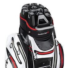 Founders Club Premium Cart Bag with 14 Way Organizer Divider Top White with Red