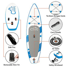 Camping Inflatable Stand Up Paddle Board Blue and White