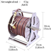 Etsuosy Wall Mount Garden Hose Reel with Car Wash Water Gun Nozzle, Automatic Retractable, 30m Capacity