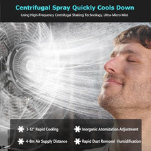 GFJYKDL Outdoor Fan Misters for Cooling Misting Fans for Outside - 5 Speed Setting, 45° Oscillation, 12 Gallon Tank - Attention for Patio, Backyard,71cm/28in