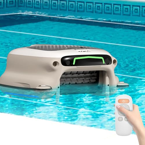 VNATWGOO Robotic Pool Cleaner, Cordless Automatic Pool Cleaning Robot, with 7800mAh Battery, Quick Charge 3H, 5-6H Cleaning