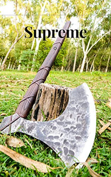 Generic Hand Forged Large Viking Axe Brown