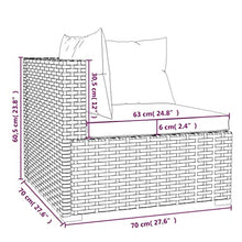 DYRJDJWIDHW Patio Rocking Chairs,Patio loveseat,Apartment Patio Furniture,8 Piece Patio Lounge Set with Cushions Poly Rattan BrownSuitable for Patio, Garden, Gazebo Low