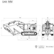 TOUCAN RC HOBBY 1/14 Lesu Metal Three-Arm Hydraulic RC Excavator Model