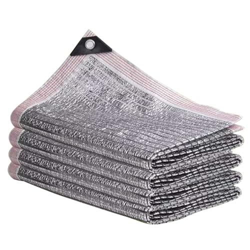Heavy Duty 99% Sunblock Aluminet Shade Cloth for Cars RVs Pools & Patios - Durable Privacy Mesh Netting (6x18m) for Effective Sunshade & Outdoor Coverage