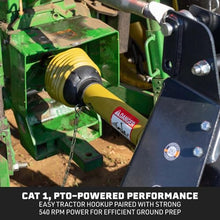 Titan Attachments 3 Point 60" Rotary Tiller Attachment Fits Cat 1 Tractors, Charcoal Finish, Single Speed PTO Driven Cultivator with a 540 RPM Gearbox, Replaceable L-Shaped Tines Work 5" Deep
