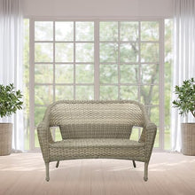 Jeco Grey Resin Wicker Clark Loveseat