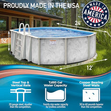 Shop Square 12’ x 24’ Oval Above Ground Pool Kit with Steel Wall Silver