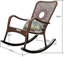 Comfortable Relax Rocking Chair Outdoor Indoor Lounge Chair for Garden Patio Balcony Backyard Porch Rocker